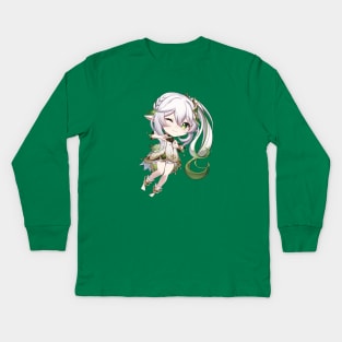 Nahida Kusanali Chibi Dendro Archon Genshin Impact Kids Long Sleeve T-Shirt